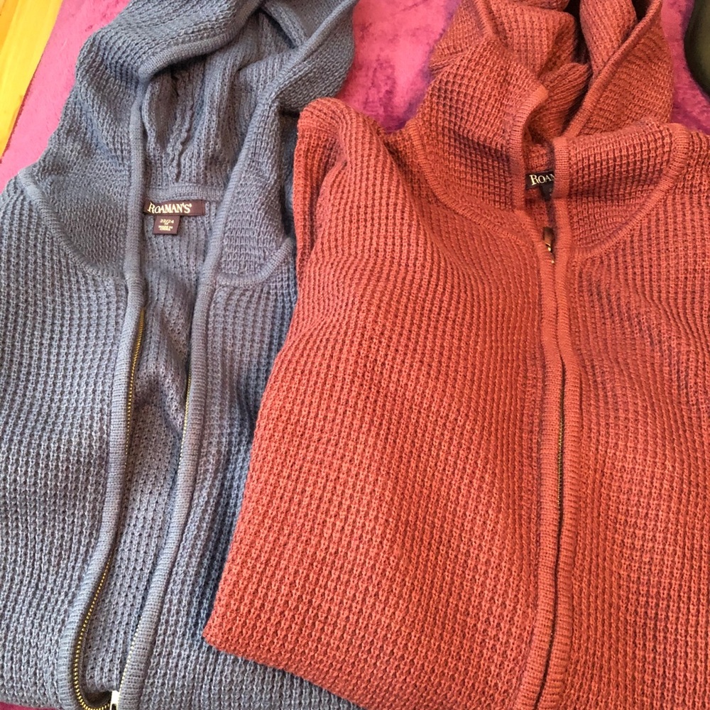 Long sleeve thermal zip up hoodies